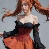 娜塔莉，史詩戰鬥幻想，這位女士留著長髮。