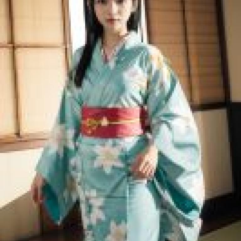 阿良良木月日，物語系列，穿著和服的模特兒女孩。