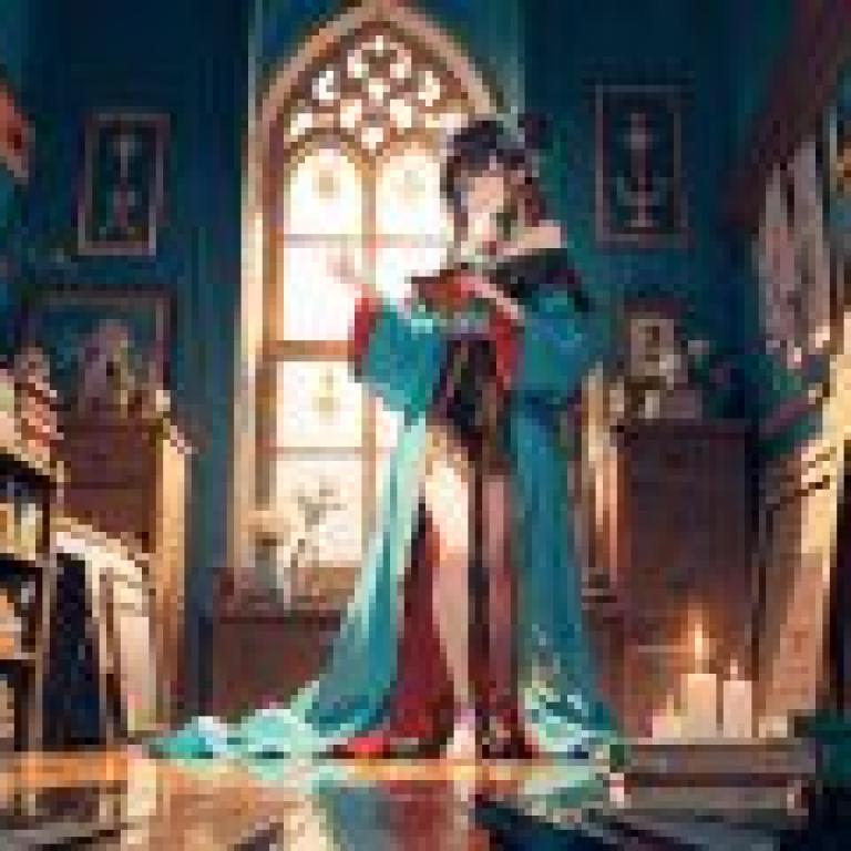 圖書館女孩，一位身穿藍色洋裝、頭戴皇冠的女孩。