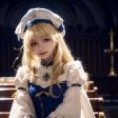 Computer desktop， live version， Godblin killer goddess， church faint: violet seat