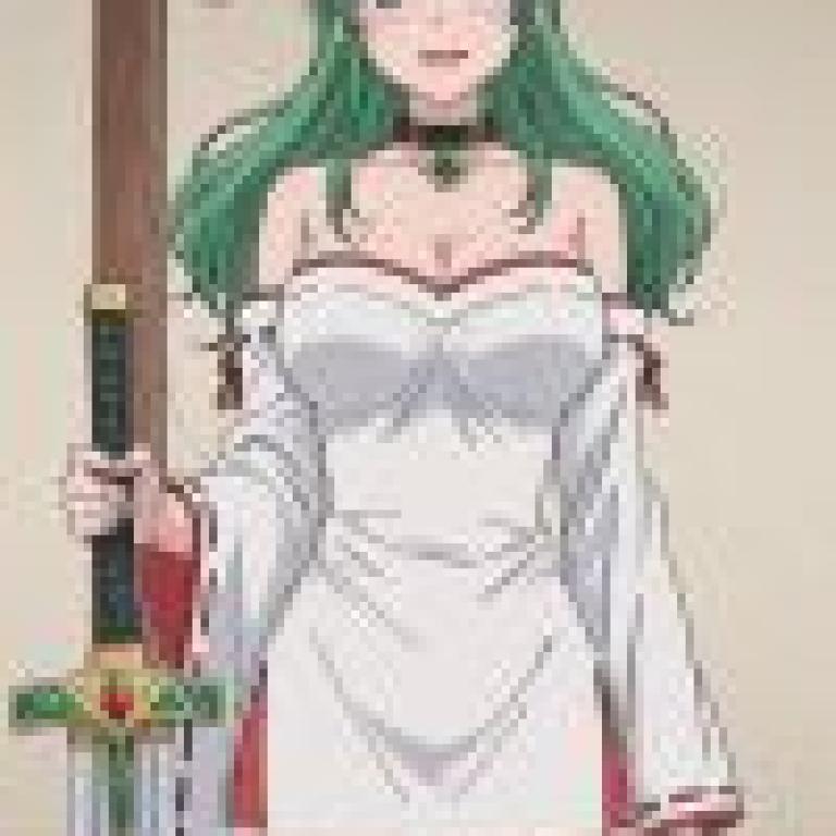 Battle Witch，Anime girl holding sword.