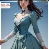 Victorian DressMercedez Magazine Cover with Model on it.