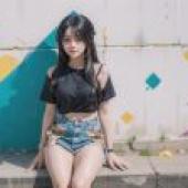 Computer desktop， live version， photo beauty， roadside anime Thai girl