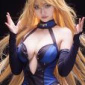 艾爾莎（Elsha），《惡魔高校DxD》中的動漫角色，身穿藍色洋裝。