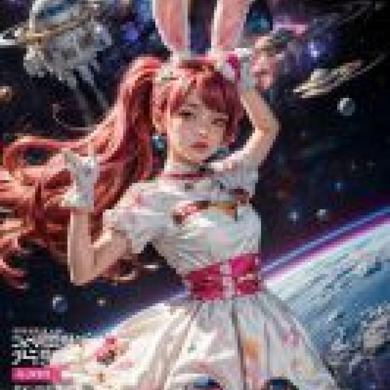 光之美少女：食尚甜心，Cure Whip KiraKira Pretty Cure A La Mode，一位戴著粉紅色兔耳朵的小女孩出現在《Space War》雜誌的封面。