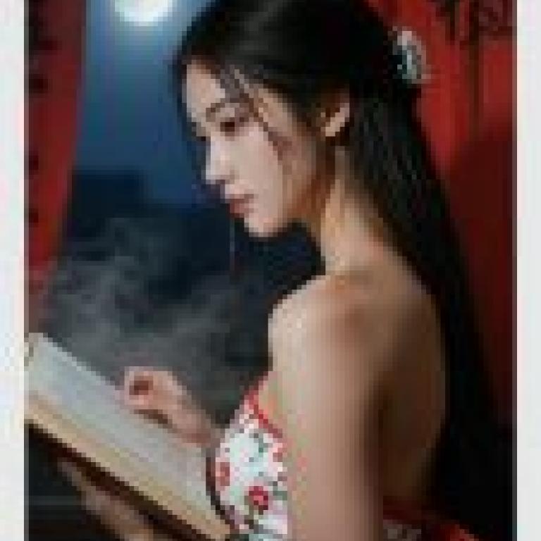 Street Memories，A woman reading in the dark.
