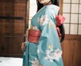 Araragi Tsukihi， Monogatari Series，A woman in a kimono.