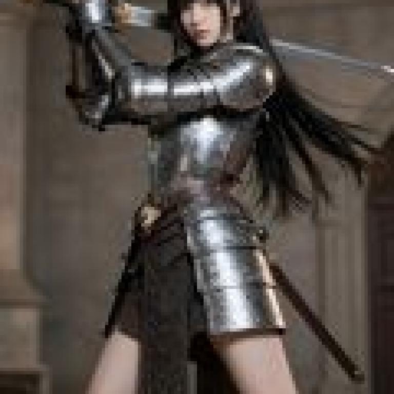 復興公主，身穿銀色胸甲、手持長劍的女子。