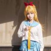 Computer wallpaper， Kirisaki Chitoge， pseudo-love， live-action version， Blue and Yellow Beauty: Live Asuka