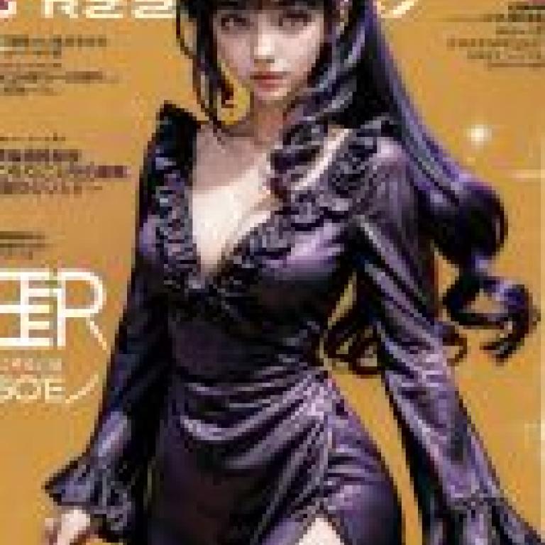 Mobile phone wallpaper， the bad student at Magic High School， Yotsuba Maya， realistic， black and purple dress