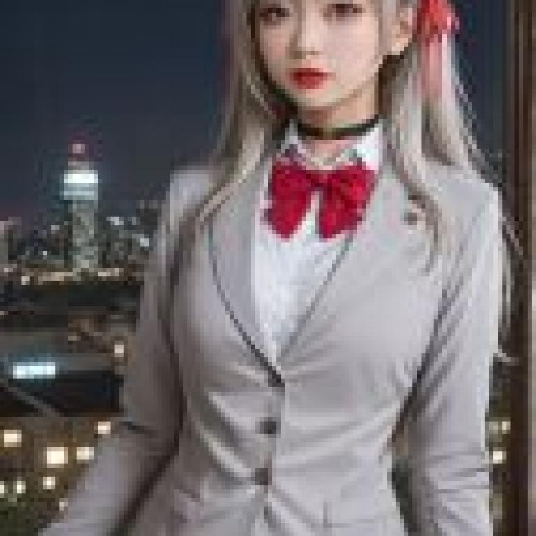 Alisa Mikhailovna Alya Kujou，一個女人坐在桌子上。