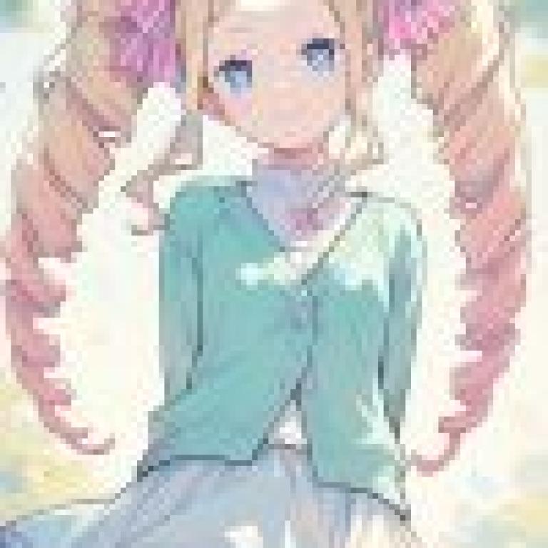 女孩們，一個穿著藍色衣服的女孩。