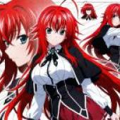 Rias gremory，Anime poster with girl in the middle.
