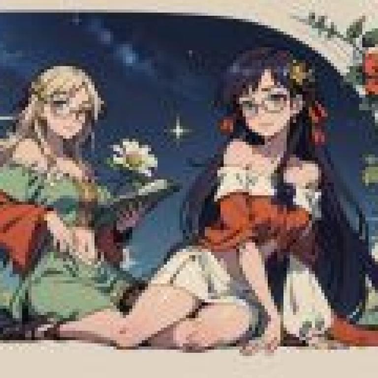 鄰家女孩，卡片上畫著花園仙女。