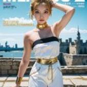 Marle マール Chrono Trigger，Model wearing white dress with gold accents.