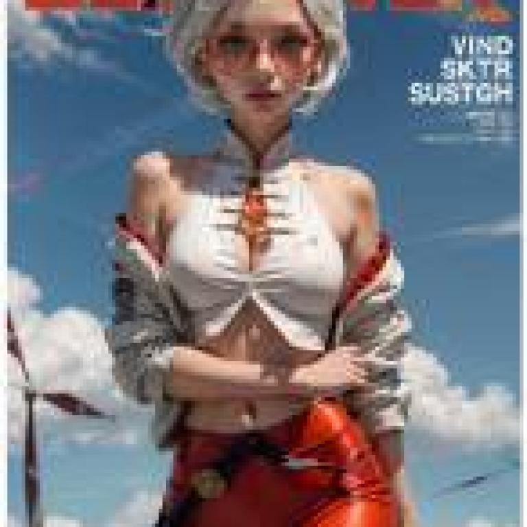 手機桌布，Purah The Legend of Zelda，寫實，《Bezer》的封面上是一位身穿紅白衣服的女人。