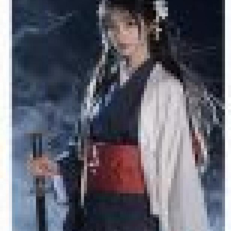 武士少女，手持武士刀的女孩。