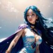 Computer wallpaper， live version， Naferutali D. Vivi， ONE PIECE， Gorgeous Sky Doll: Blue Hair cosplay