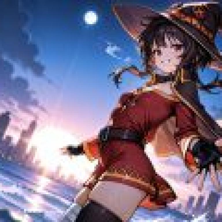 Konosuba God s Blessing on This Wonderful World Megumin，The city is lit up by the sun.