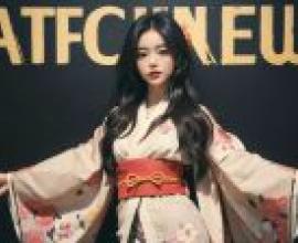 電腦桌布，日本和服傳統美女，寫實，「迷人藝伎風情」