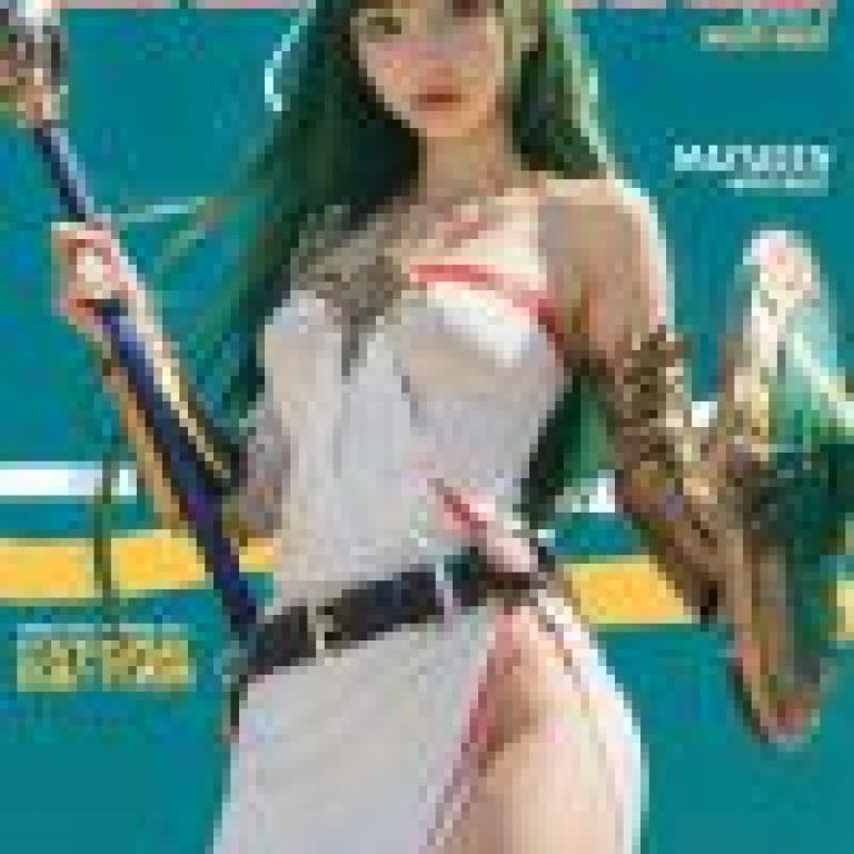 Palutena Kid Icarus，A girl is on a magazine cover with Contag written on it.