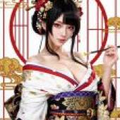女孩們，一位身著傳統服飾的日本女性。