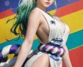Yamato，One Piece，A girl wearing dress with horn.