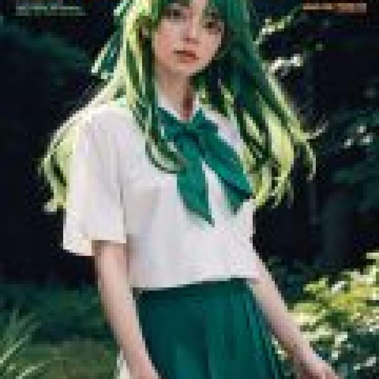 Shion Sonozaki 園崎 詩音，DDDR 雜誌封面為綠色和白色。