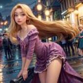 Live version， Disney， long -haired princess， magic hair， Princess Lepe， Purple Rain pedestrian
