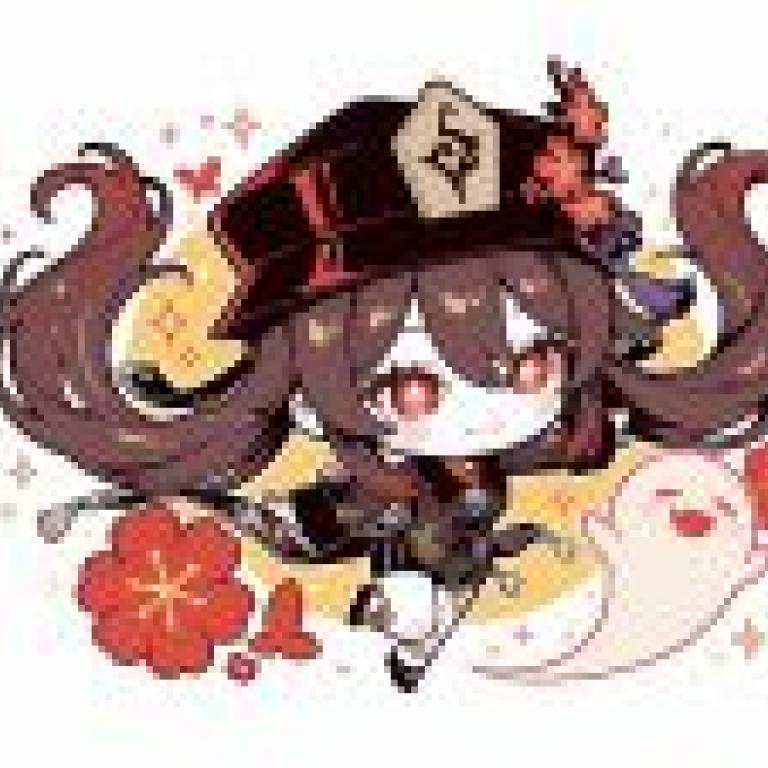 chibi，Anime girl with cat next to her.