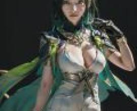 Nefer Genshin Impact，圖片焦點是女性。