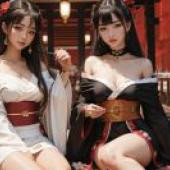 叉影傳統和服 - 桌布免費下載