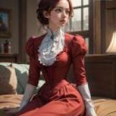 Victorian DressAn advertisement for Messthr by Maeve Binchy.