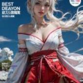手機桌布 Luna，Dead or Alive，寫實 紅白戰袍的遊戲女神