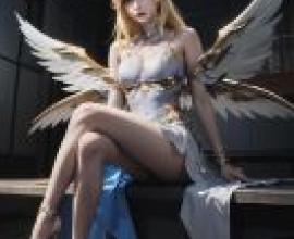 Dingdang Qianrenxue God，Angel wing girl is in an ad.