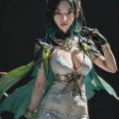 Nefer Genshin Impact，圖片焦點是女性。