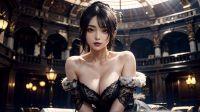 電腦桌布，真人版，太空戰士10 final fantasy lulu 露露，真人魔幻 - 2K高清AI桌布下載