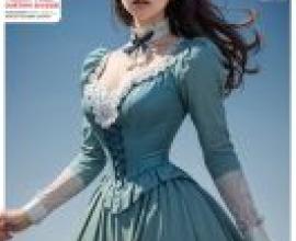 Victorian DressMercedez Magazine Cover with Model on it.