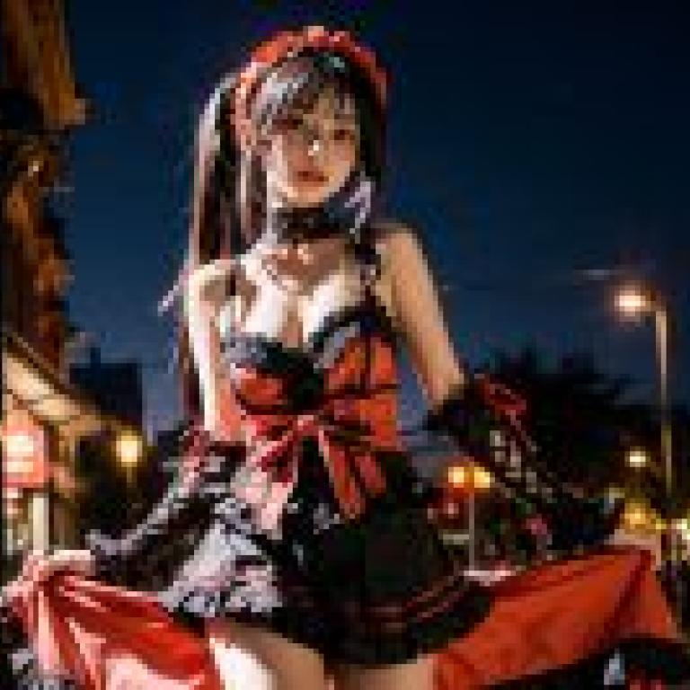 Live version， Shizaki Kuang San， Dating Battle， anime tablecloth， street red night， corset style