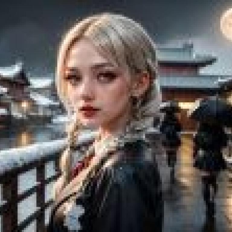 Braided Beauty in Rainy Moonlight - Ayami Kojima Wallpaper Free Download