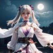 Computer wallpaper， Noelle Silver Black Clover， Black Clover， live version， Ayaka Violet cosplay