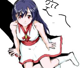 [小時候][塗鴉]望著天少女