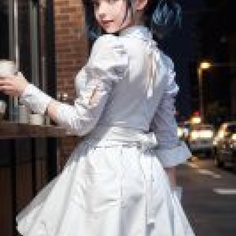 FloatingPlanet Celestial Septagram PlanetA little girl in blue hair and white dress.