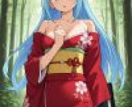 Aqua konosuba，An anime drawing of a girl in red.
