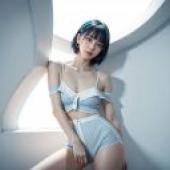 藍白內衣窗影 - 免費桌布下載