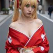 ZIT 01，A girl in Japanese dress.