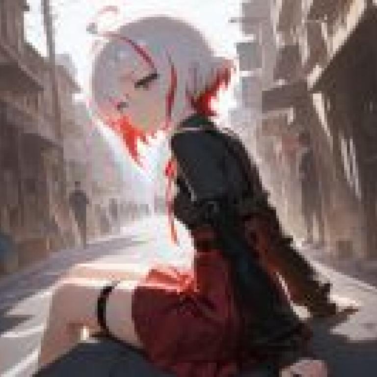 白星公主尼利多，一個女孩坐在地上。