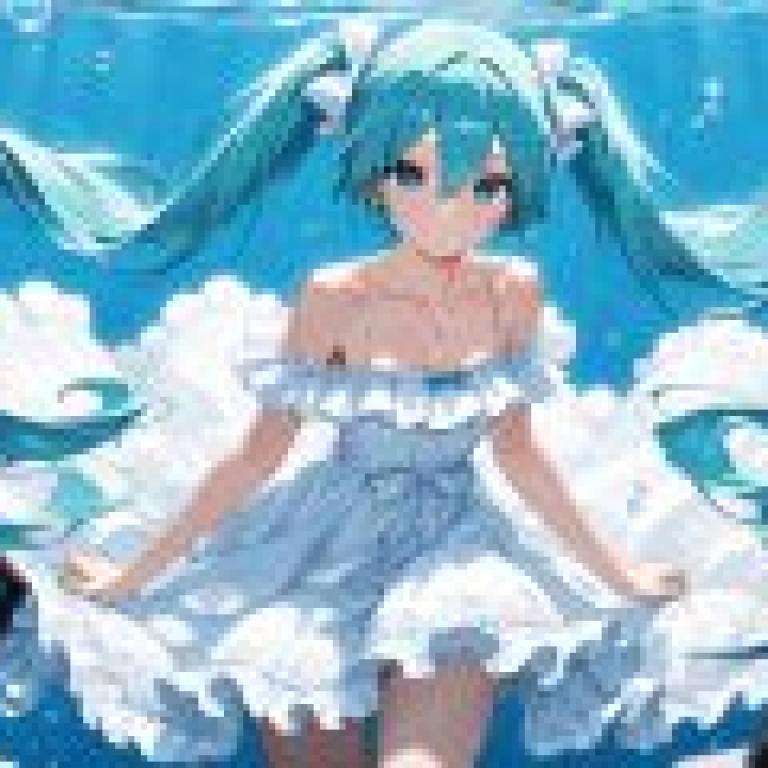 Hatsune Miku，The little blue girl.