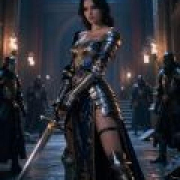 Endless battles，Gina price in her armor.