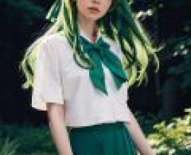 Shion Sonozaki 園崎 詩音，DDDR 雜誌封面為綠色和白色。
